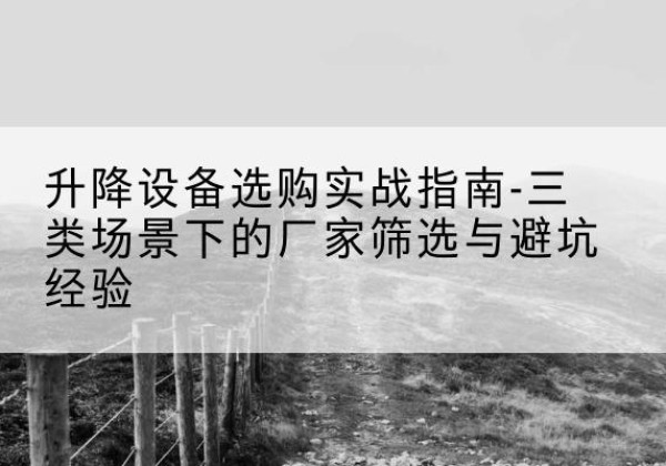 新宁移动式升降机厂家推荐-升降设备选购实战指南-三类场景下的厂家筛选与避坑经验